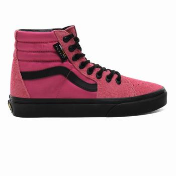 Vans Cordura Sk8-Hi - Naisten Korkeavartiset tennarit - Pinkki/Mustat